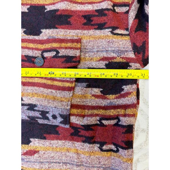 Perch Blu Pepper Aztec Western Jacket Women's plus Size 3XL Red Button Cowgirl - Picture 4 of 7